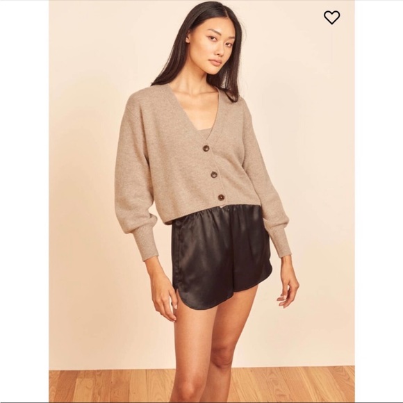 Reformation Sweaters - Reformation Varenne Cashmere Cardigan Oatmeal Size Extra Small